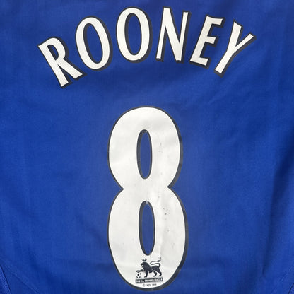ROONEY 8 Manchester United 2005/2006 Away Football Shirt Large — back close-up