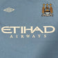 Manchester City 2009/2010 Home Football Shirt Long Sleeve Large - Football Shirt Kingdom