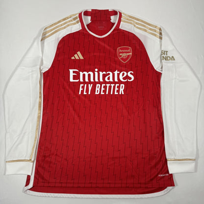 Arsenal 2023/2024 Home Football Shirt Long Sleeve Large — full front view