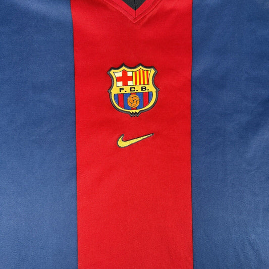 Barcelona 1998/1999 Home Football Shirt  Men’s XL - Football Shirt Kingdom