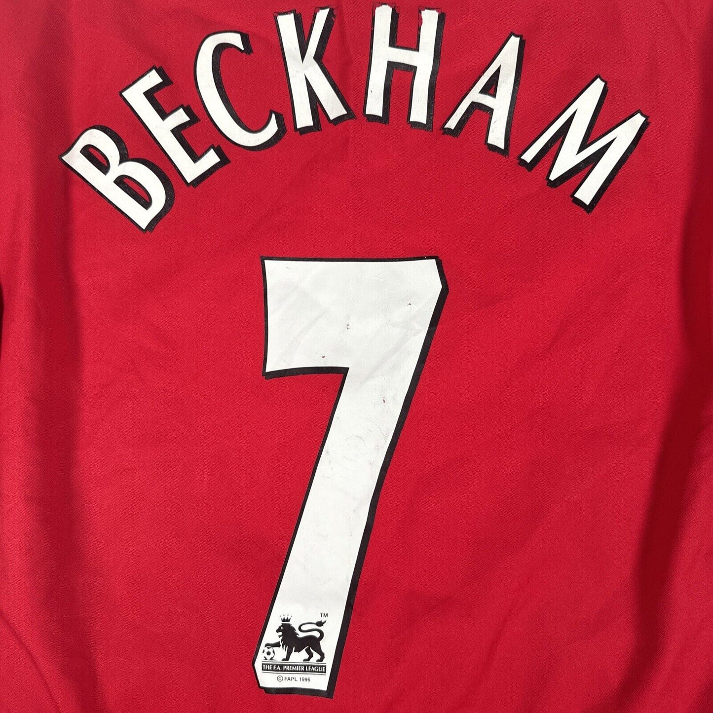 BECKHAM 7 Manchester United 2002/2003/2004 Home Football Shirt Medium