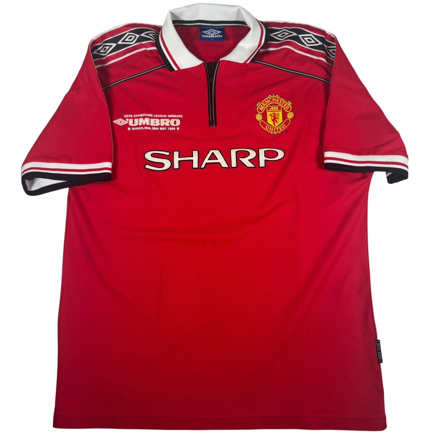 Manchester United 1998/1999/2000 Champions League Winners Home Football Shirt XL