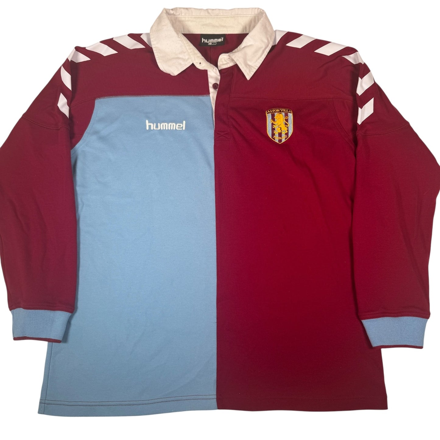 Aston Villa 2004/2005 Hummel Rugby Style Home Football Shirt Large