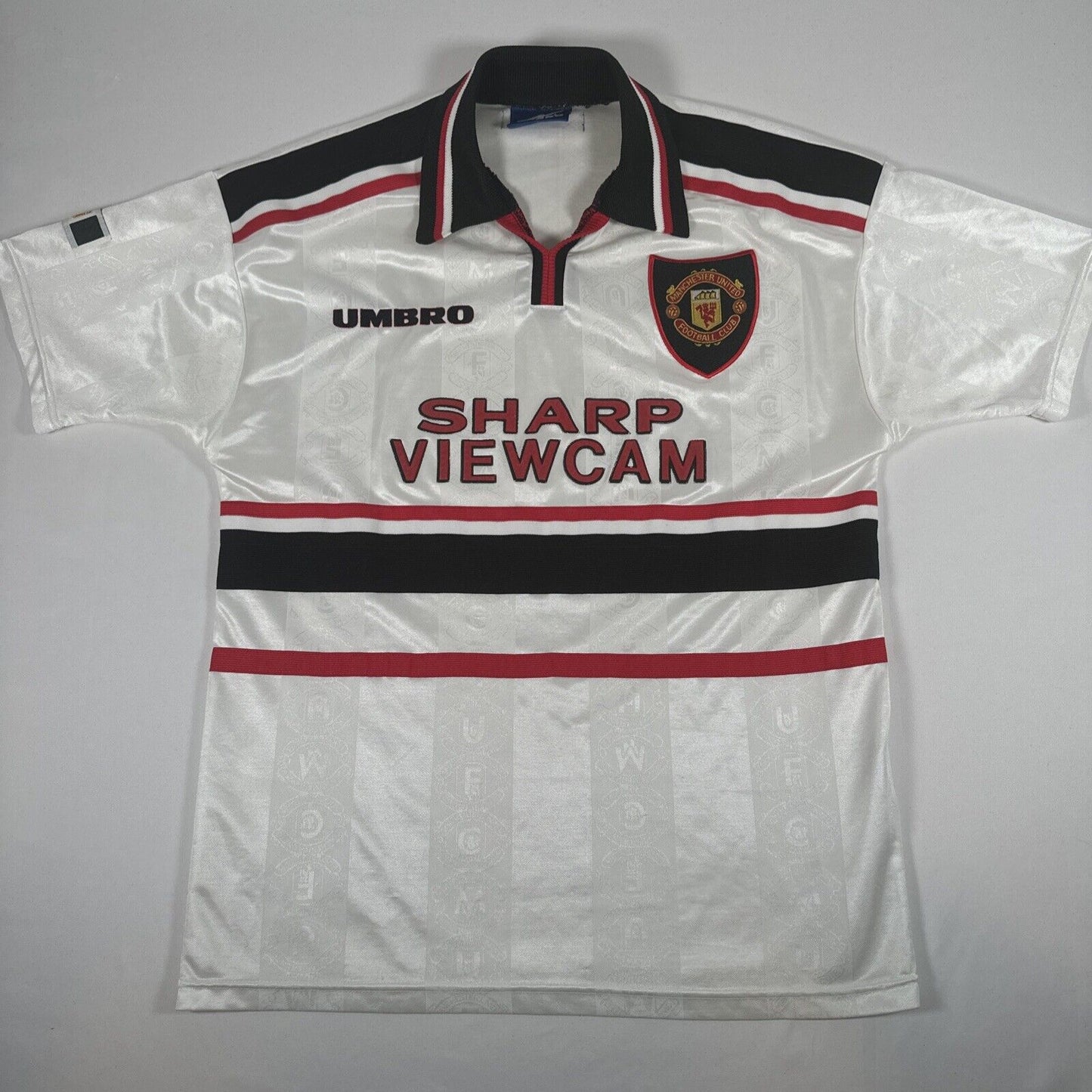 manchester united 1997 1998 1999 away football shirt men s medium 12