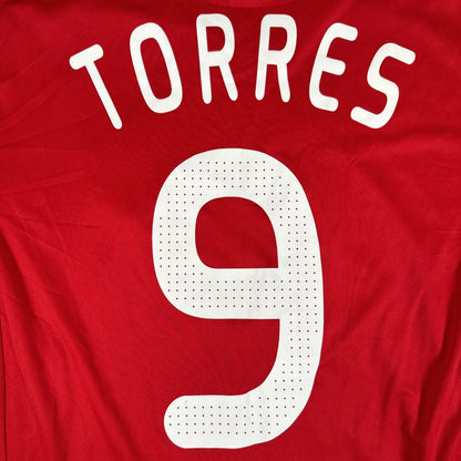 TORRES 9 Liverpool 2008/2009/2010 UCL Home Football Shirt Large - Football Shirt Kingdom