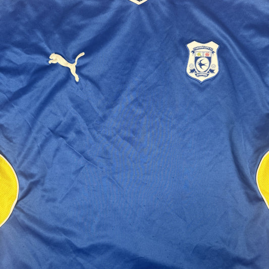 Cardiff City 2009/2010 Home Football Shirt  Medium
