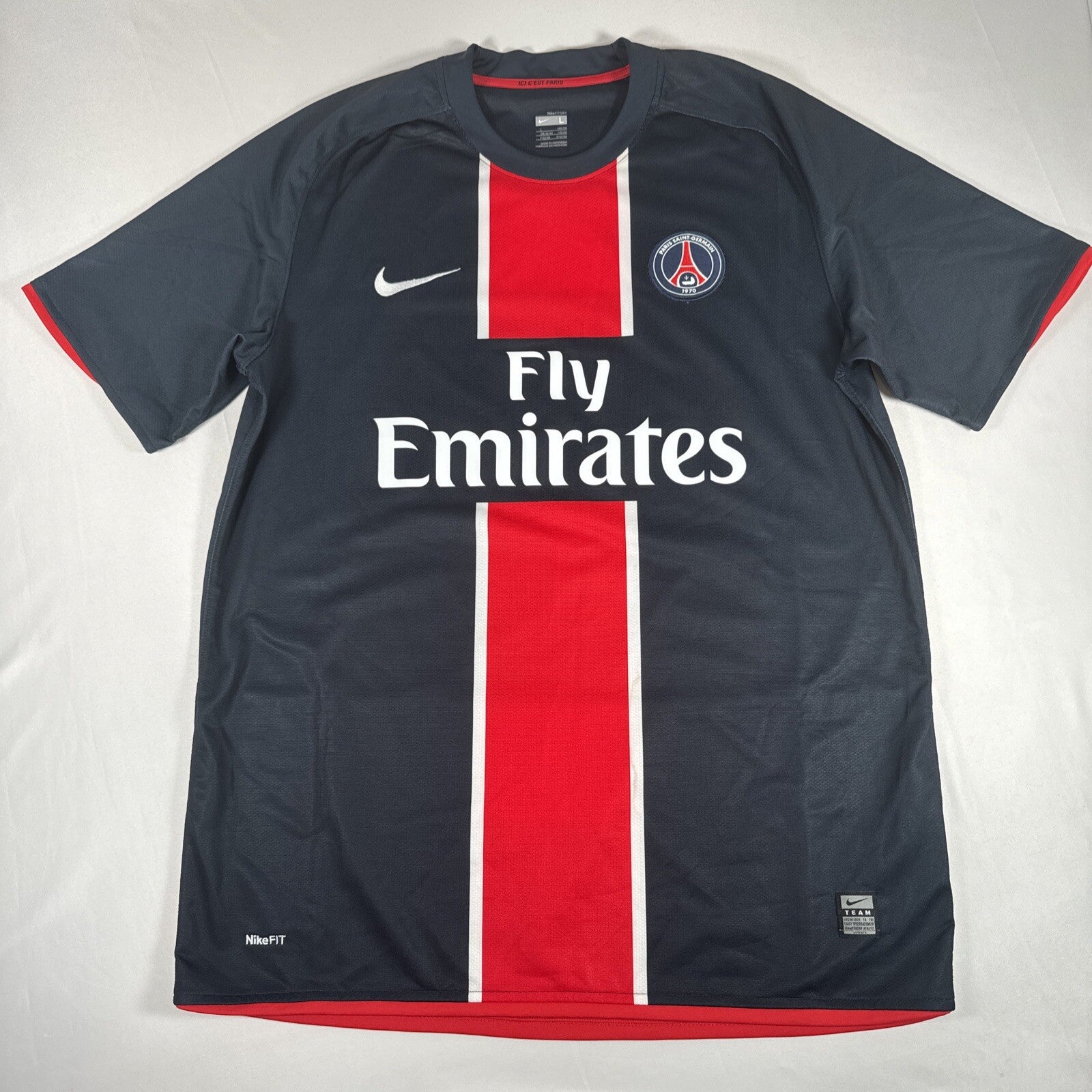 psg paris saint germain 2008 2009 home football shirt men s large2