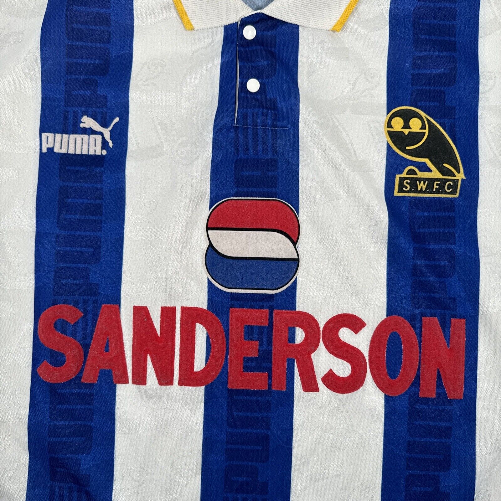 Sheffield Wednesday 1993/1994/1995 Home Football Shirt XL - Football Shirt Kingdom
