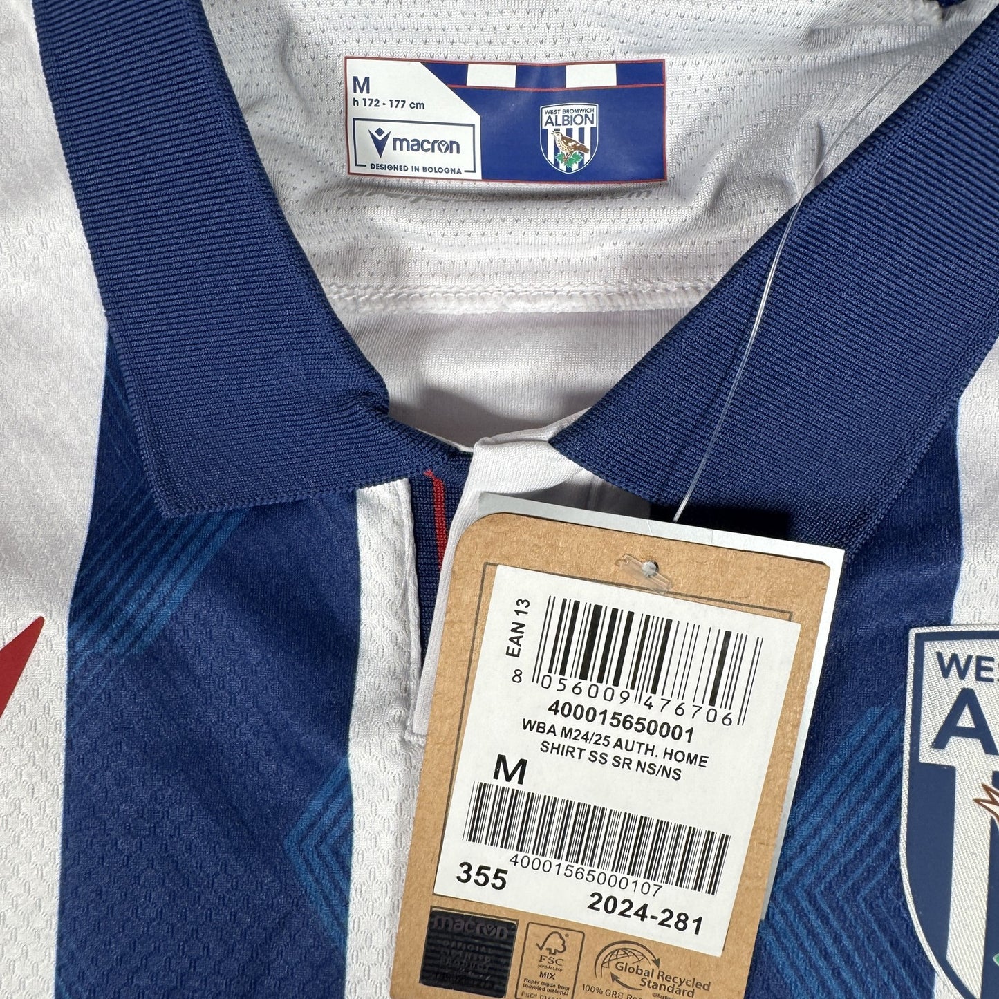 West Bromwich Albion 2024/2025 Home Football Shirt Medium BNWT