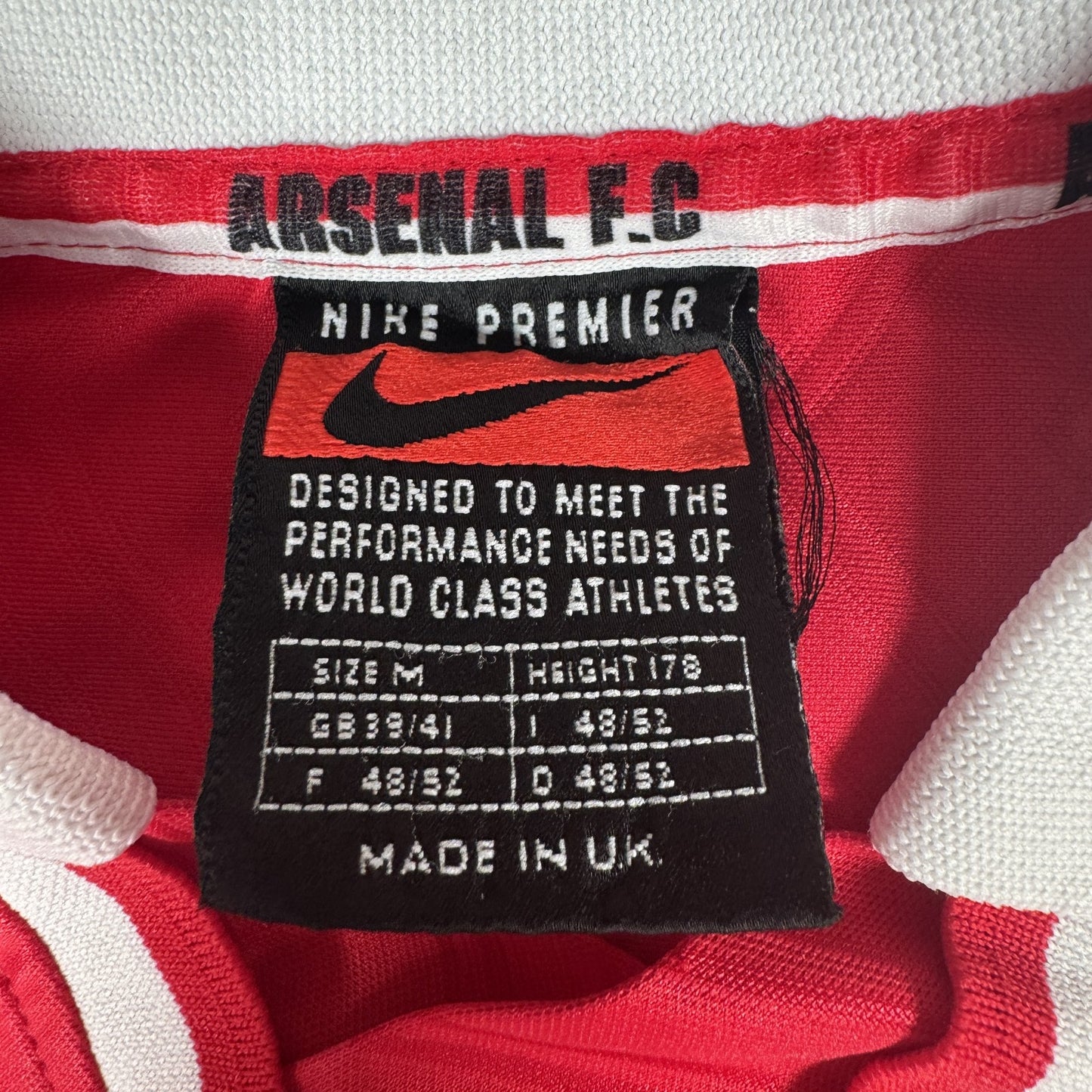 Arsenal 1996/1997/1998 Home Football Shirt  Medium