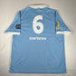 Manchester City #6 Football Masters 2010/2011 Home Football Shirt Worn/issued XL