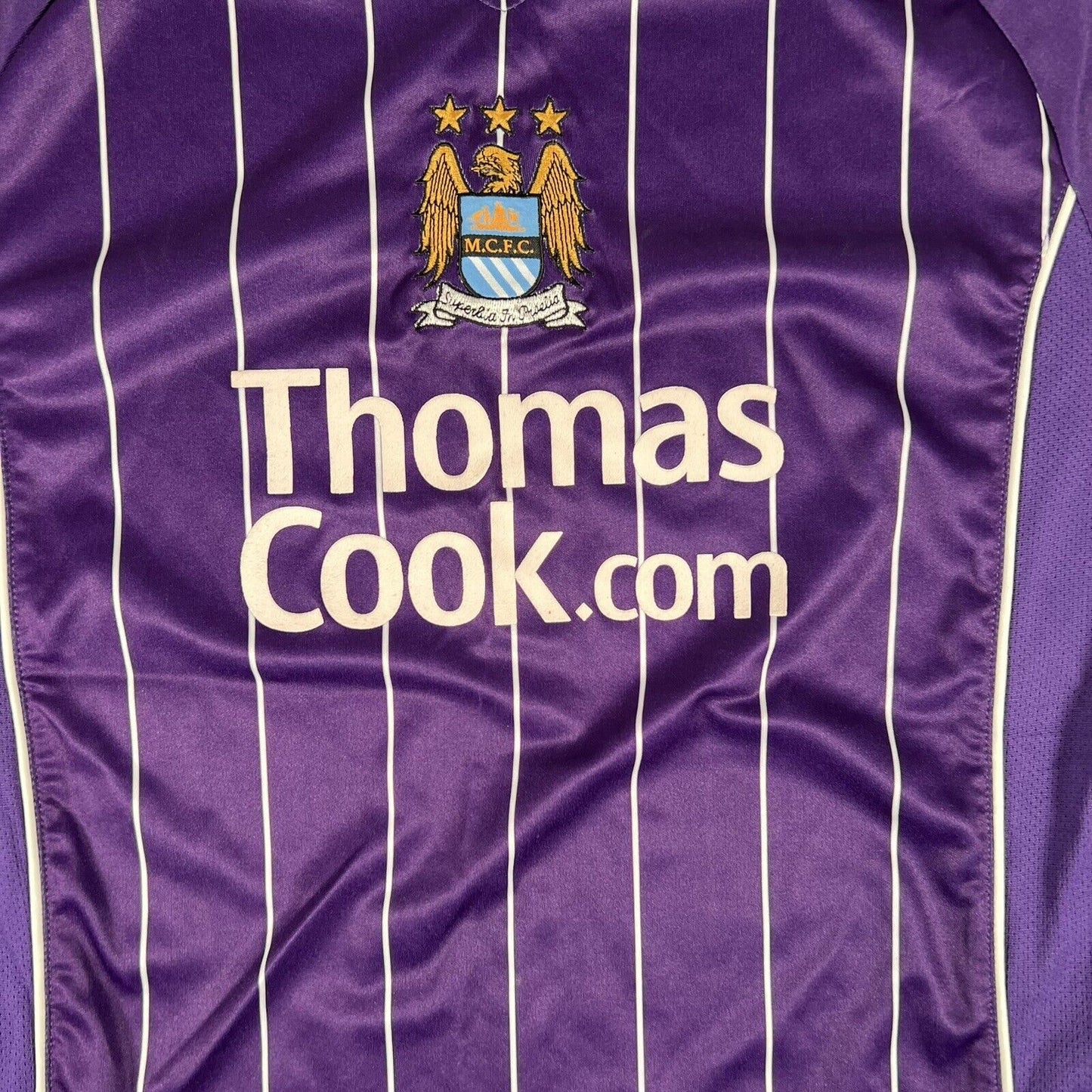 Manchester City 2007/2008 Away Football Shirt Long Sleeve  XL