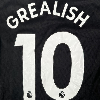 GREALISH 10 Manchester City 2022/2023 Away Football Shirt Long Sleeve Medium — back close-up
