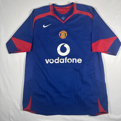ROONEY 8 Manchester United 2005/2006 Away Football Shirt Large — full front view