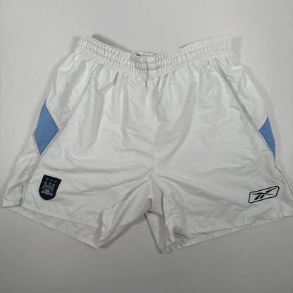 manchester city 2003 2004 reebok home football shorts large 11