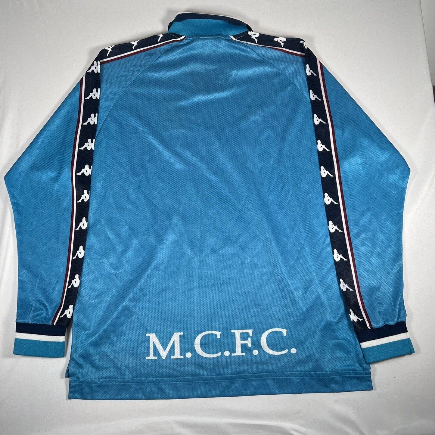manchester city 1997 1998 1999 home football shirt long sleeve xl 23