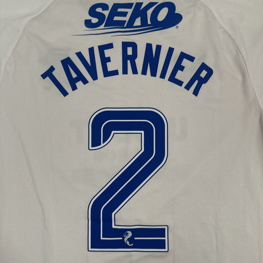 TAVERNIER 2 Rangers 2023/2024 Away Football Shirt L/S  Medium - Football Shirt Kingdom