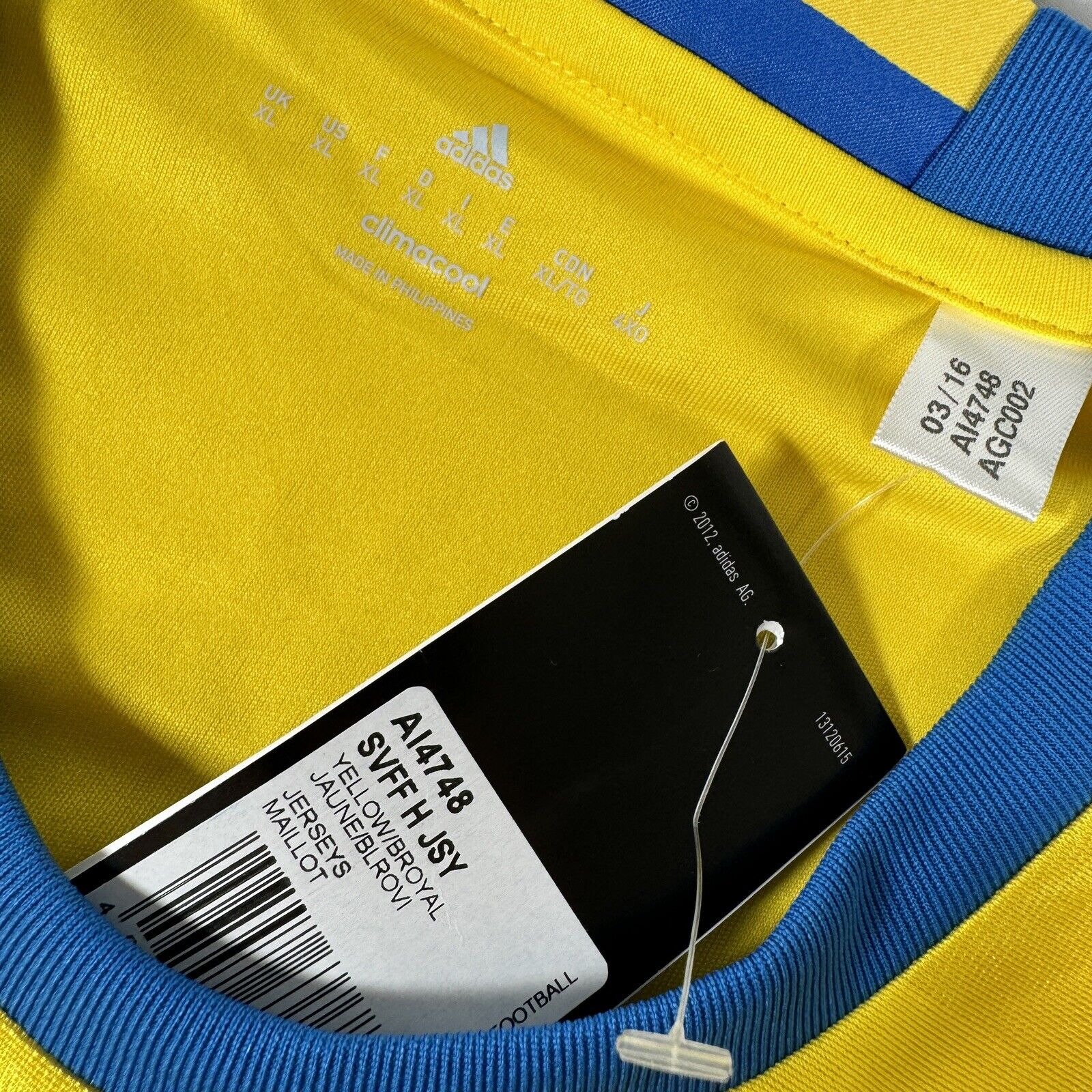 sweden 2016 2017 2018 home football shirt bnwt xl4