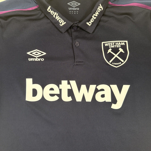 West Ham United Umbro Polo Training Football Shirt  XL - Football Shirt Kingdom