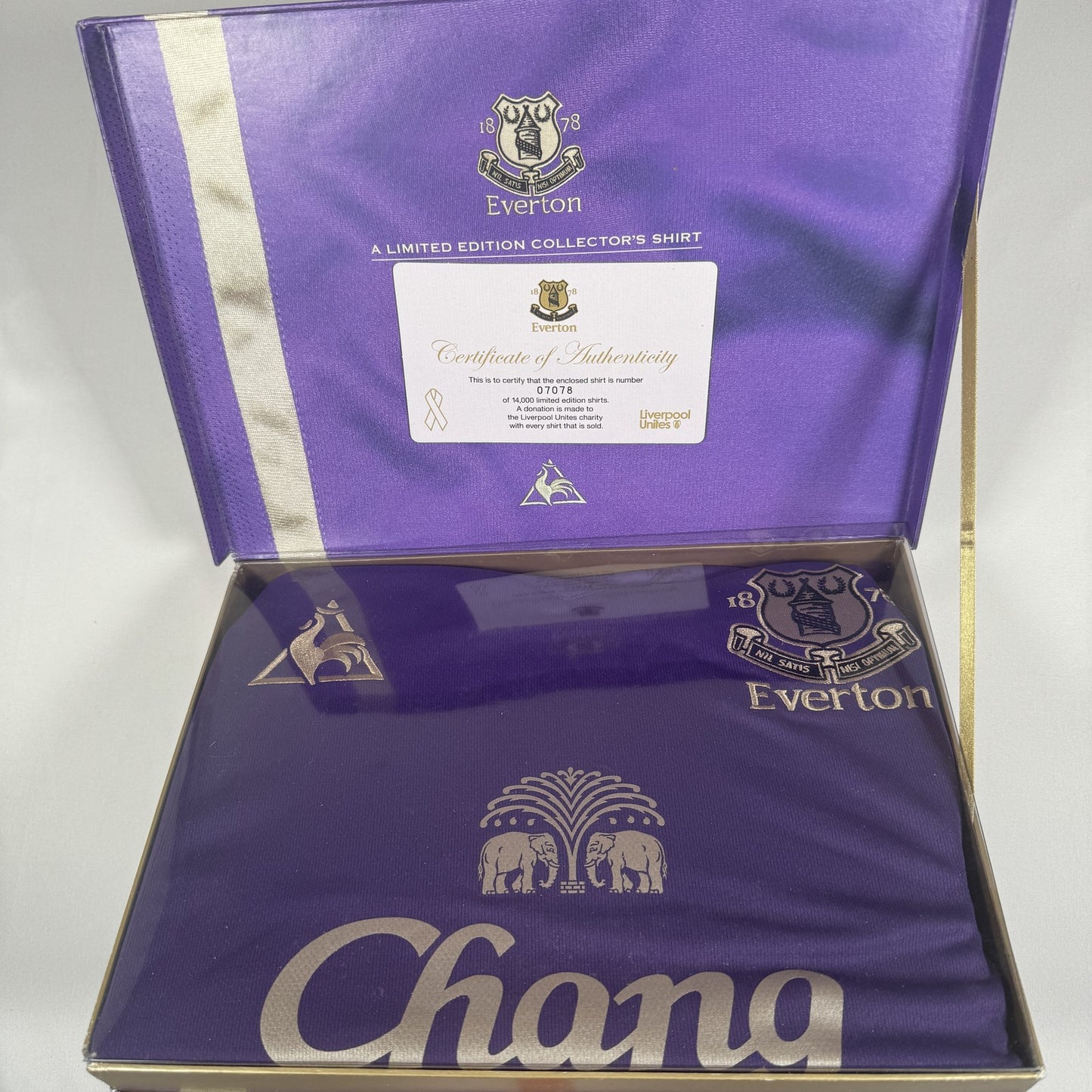 Everton 2009/2010 Third Limited Edition Boxed Football Shirt Large