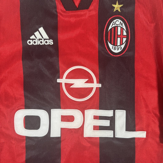 AC Milan 1998/1999 Home Football Shirt  Large