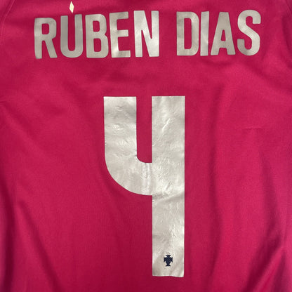 RUBEN DIAZ 4 Portugal Euro 2020/2021/2002 Home Football Shirt Large — back close-up