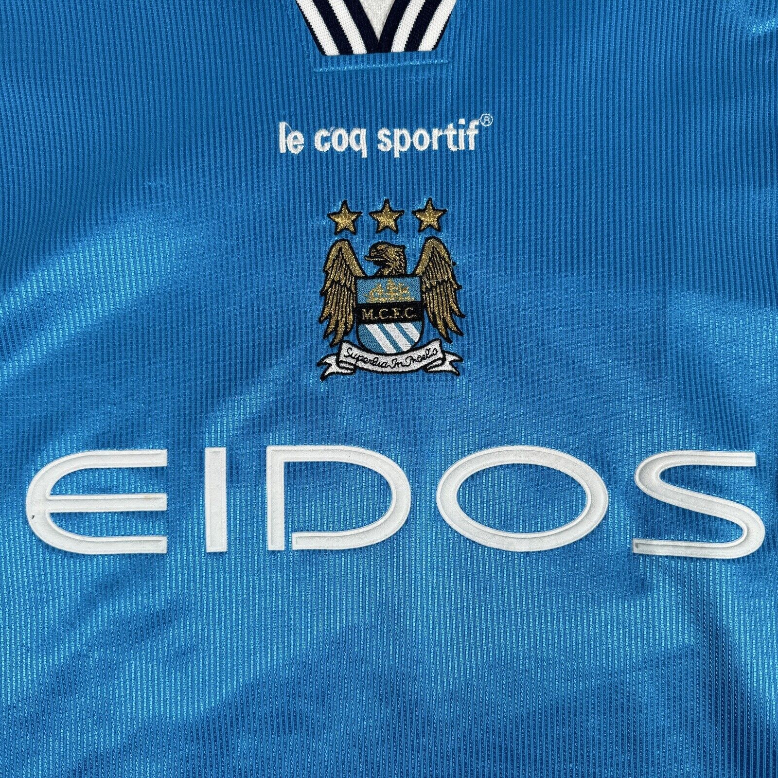 Manchester City 1999/2000/2001 Home Football Shirt  XL - Football Shirt Kingdom