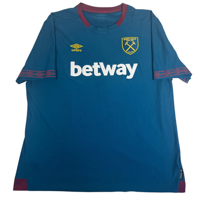 West Ham United 2018/2019 Away Football Shirt 3XL XXXL — full front view