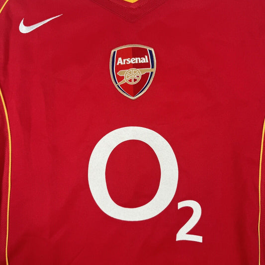 Arsenal 2004/2005 Home Football Shirt Long Sleeve  Large - Football Shirt Kingdom