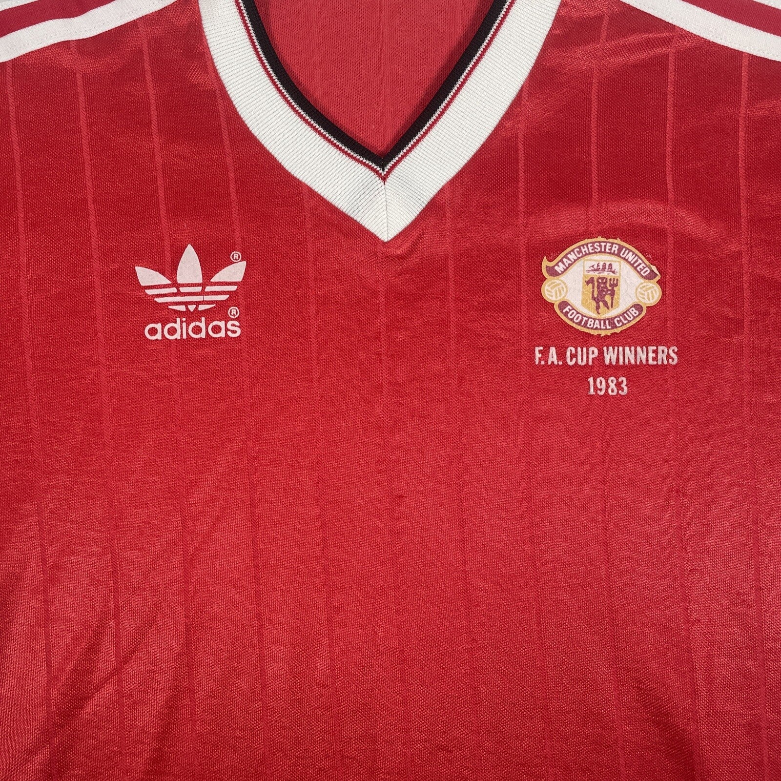 manchester united 1983 1984 fa cup winners home football shirt medium 11
