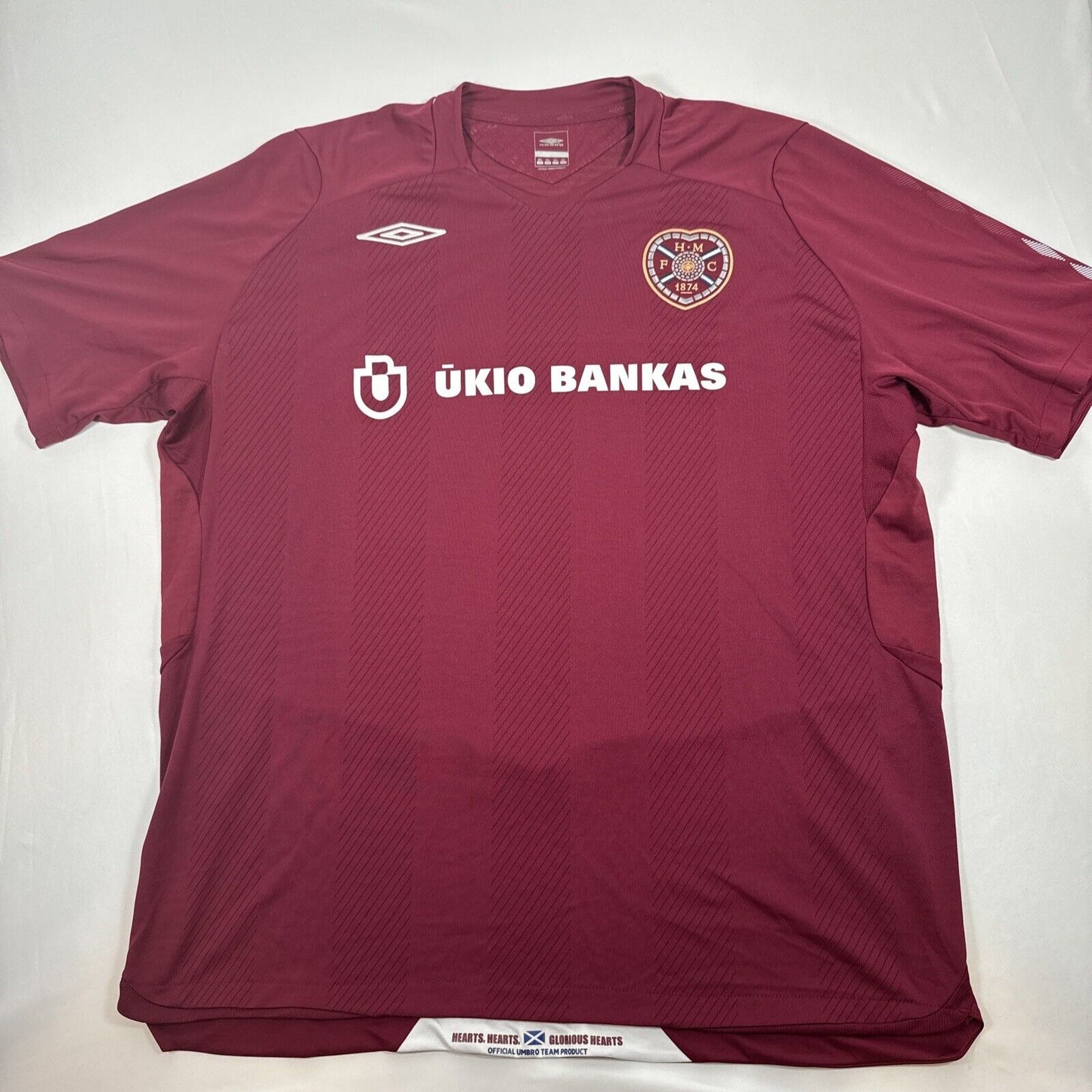hearts heart of midlothian 2008 2009 home football shirt men s 2xl xxl2