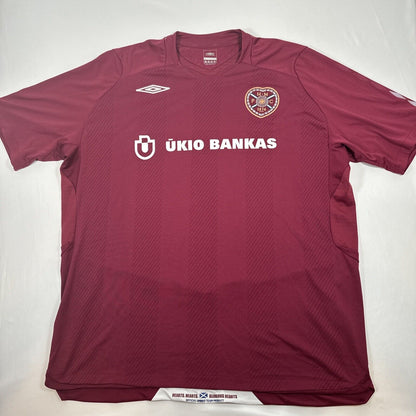 Hearts Heart Of Midlothian 2008/2009 Home Football Shirt Men’s 2XL XXL — full front view