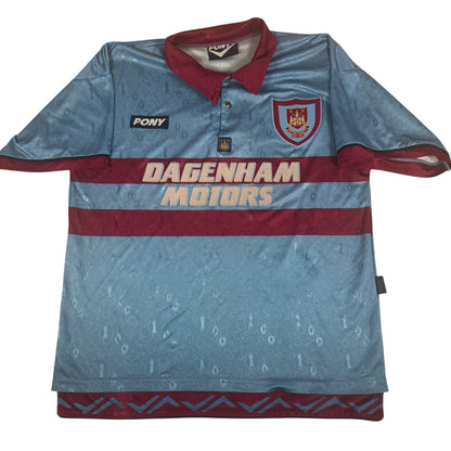 West Ham United 1995/1996/1997 Away Third Football Shirt Large — full front view