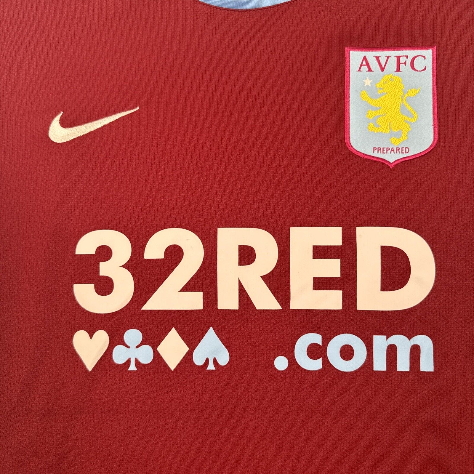 Aston Villa 2007/2008 Home Football Shirt   Medium - Football Shirt Kingdom