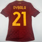 DYABALA 21 Roma 2022/2023 Home Football Shirt Player Spec Small