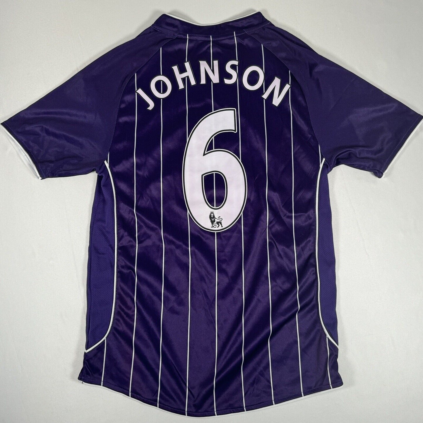 johnson 6 manchester city 2007 2008 away football shirt xs3