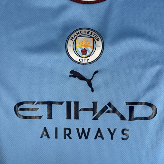Manchester City 2022/2023 Long Sleeve Home Football Shirt Large