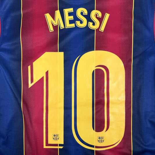 MESSI 10 Barcelona 2020/2021 Home Football Shirt  Medium - Football Shirt Kingdom
