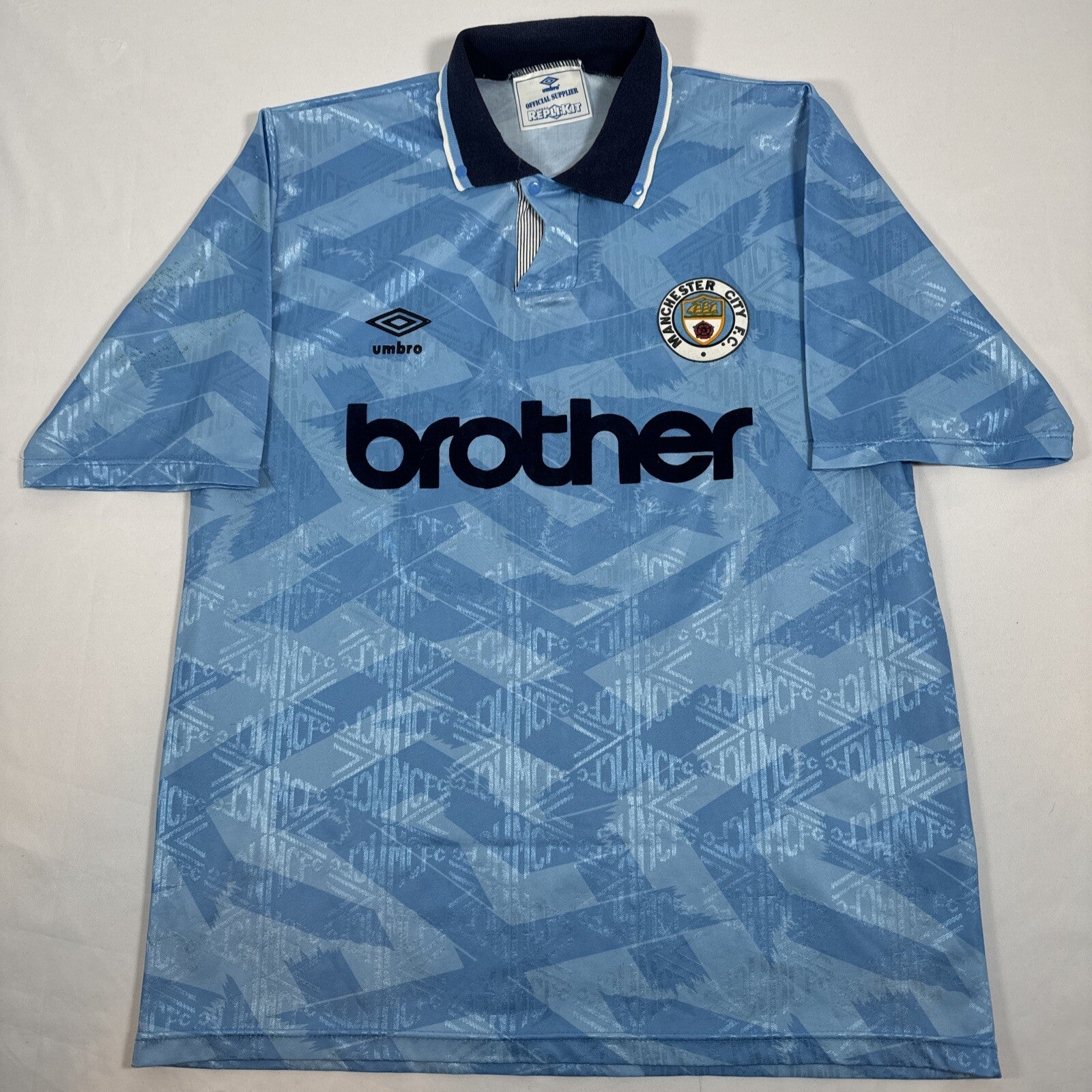 manchester city 1991 1992 1993 home football shirt large2
