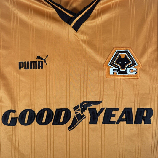 Wolverhampton Wolves 1998/1999/2000 Home Football Shirt  Small - Football Shirt Kingdom