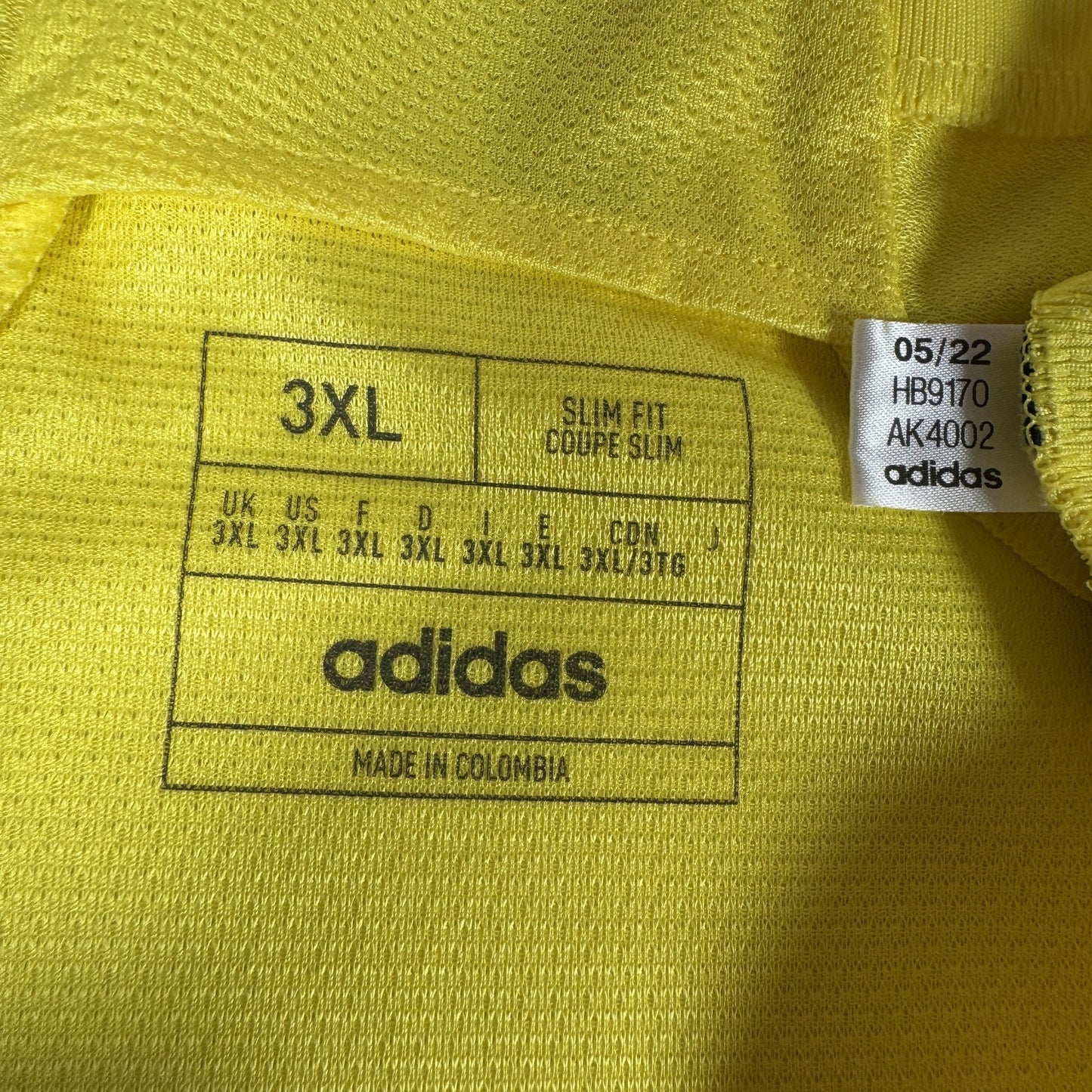 Colombia 2022/2023/2024 Home Football Shirt  3XL XXXL