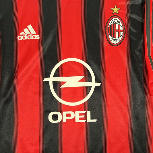 AC Milan 2004/2005 Home Football Shirt  Men’s Large - Football Shirt Kingdom