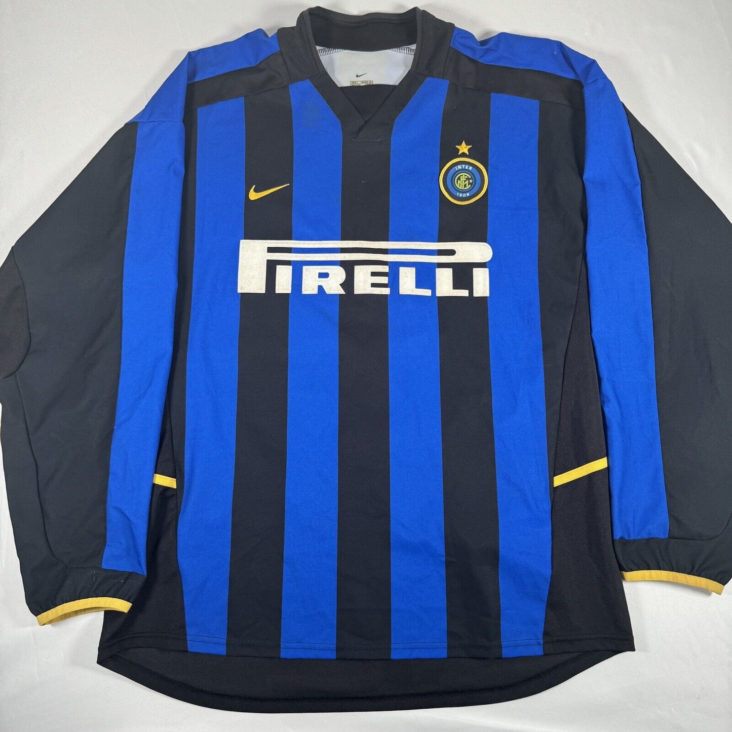 RECOBA 20 Inter Milan 2002/2003 Home Football Shirt Long Sleeve Large