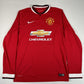 HERRERA 21 Manchester United 2014/2015 Home Football Shirt Long Sleeve Small