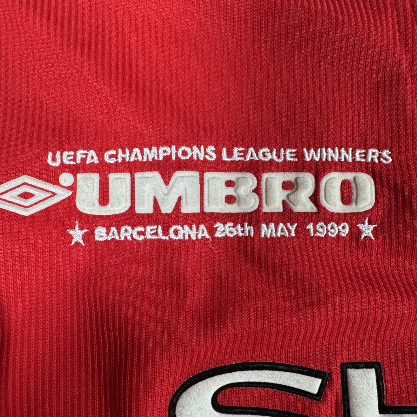 Manchester United 1998/1999/2000 Champions League Winners Home Football Shirt XL