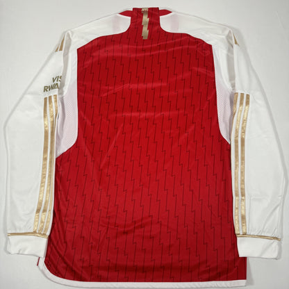Arsenal 2023/2024 Home Football Shirt Long Sleeve Large — full back view