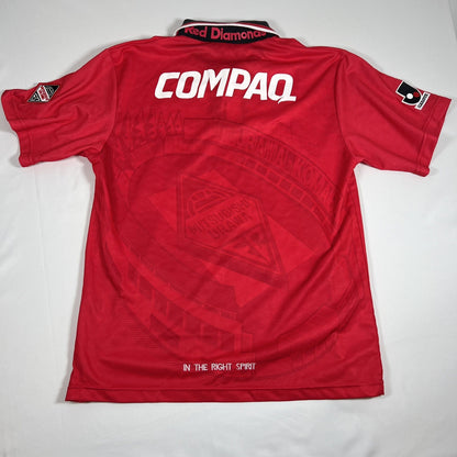 Urawa Red Diamonds 1997/1998 Home Football Shirt Medium — full back view