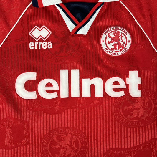 middlesbrough 1995 1996 home football shirt men s small 21