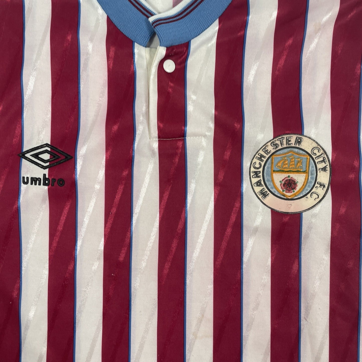 Manchester City 1988/1989/1990 Away Football Shirt Medium - Football Shirt Kingdom