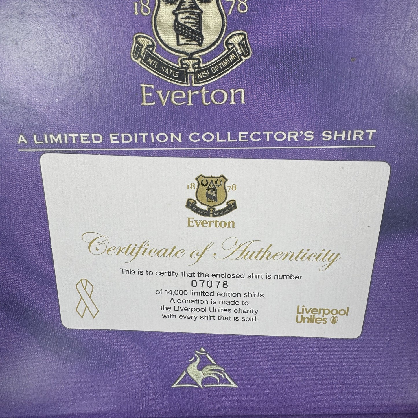 Everton 2009/2010 Third Limited Edition Boxed Football Shirt Large